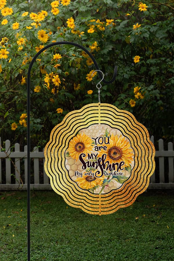Spring Home Decor You are My Sunshine Garden Wind Spinner