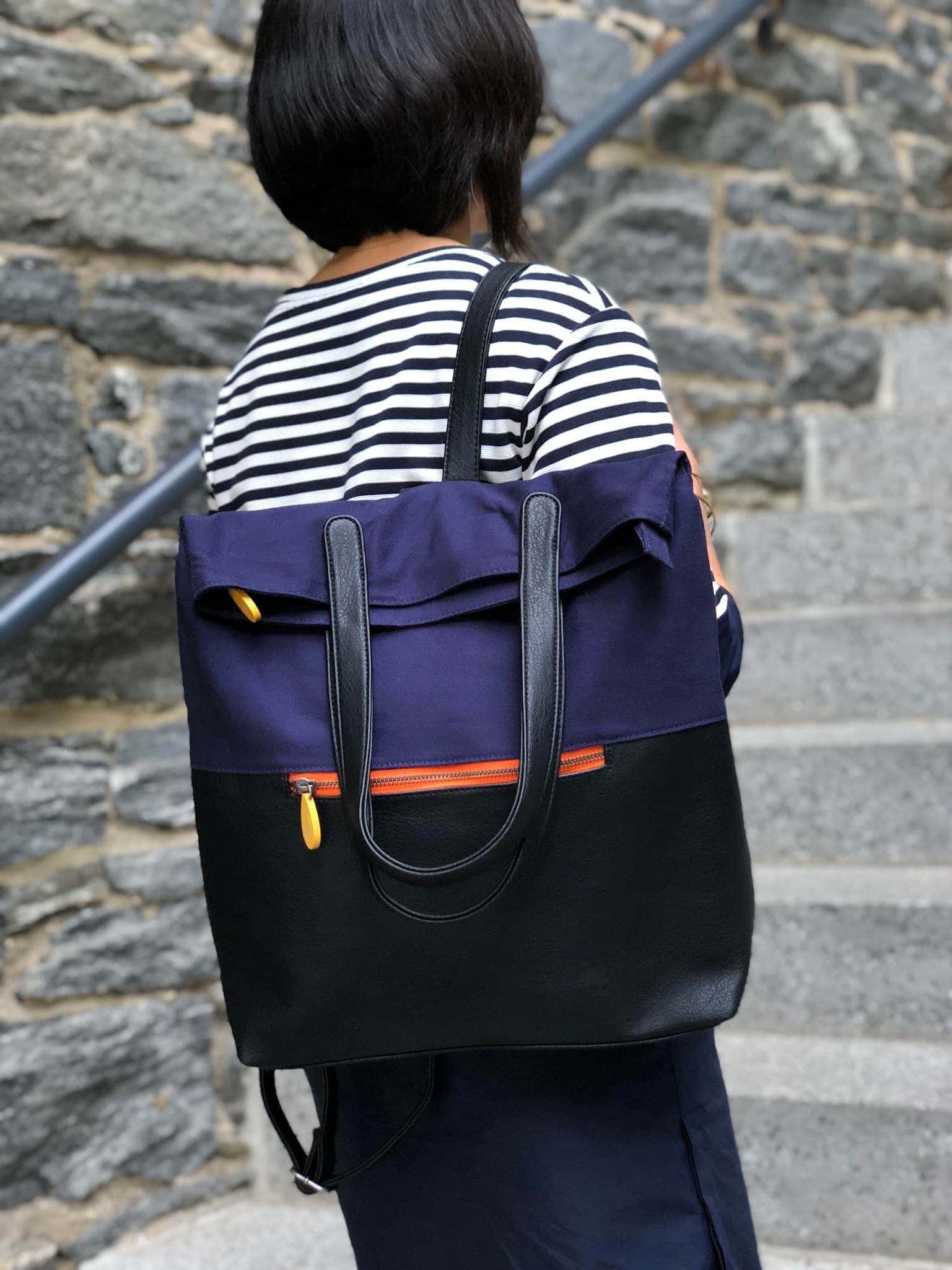 Convertible Backpack Tote with Trolley Sleeve