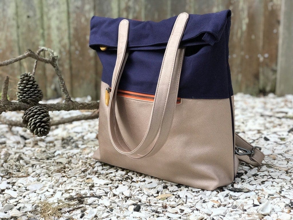 Convertible Backpack Tote with Trolley Sleeve