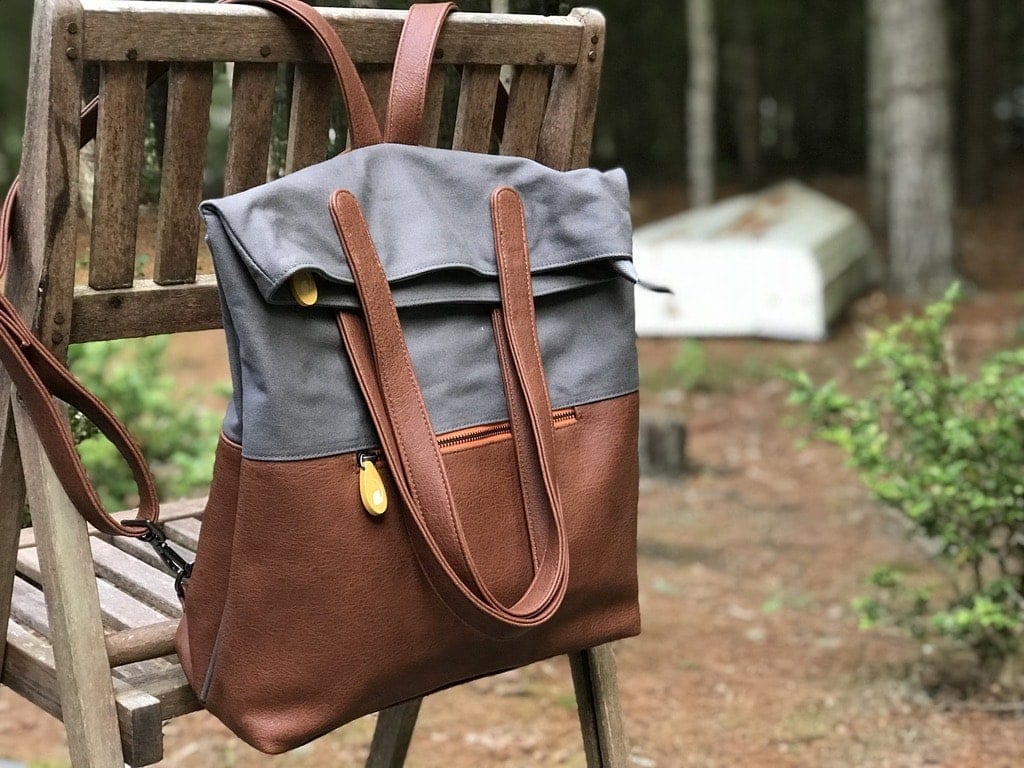 Convertible Backpack Tote with Trolley Sleeve